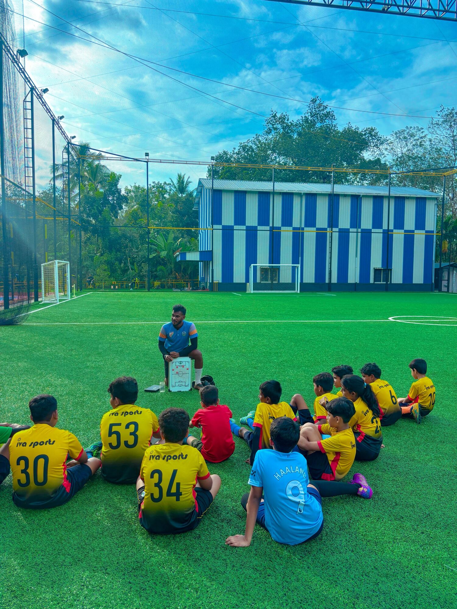 IVA Football Academy coaching kids at FitNation